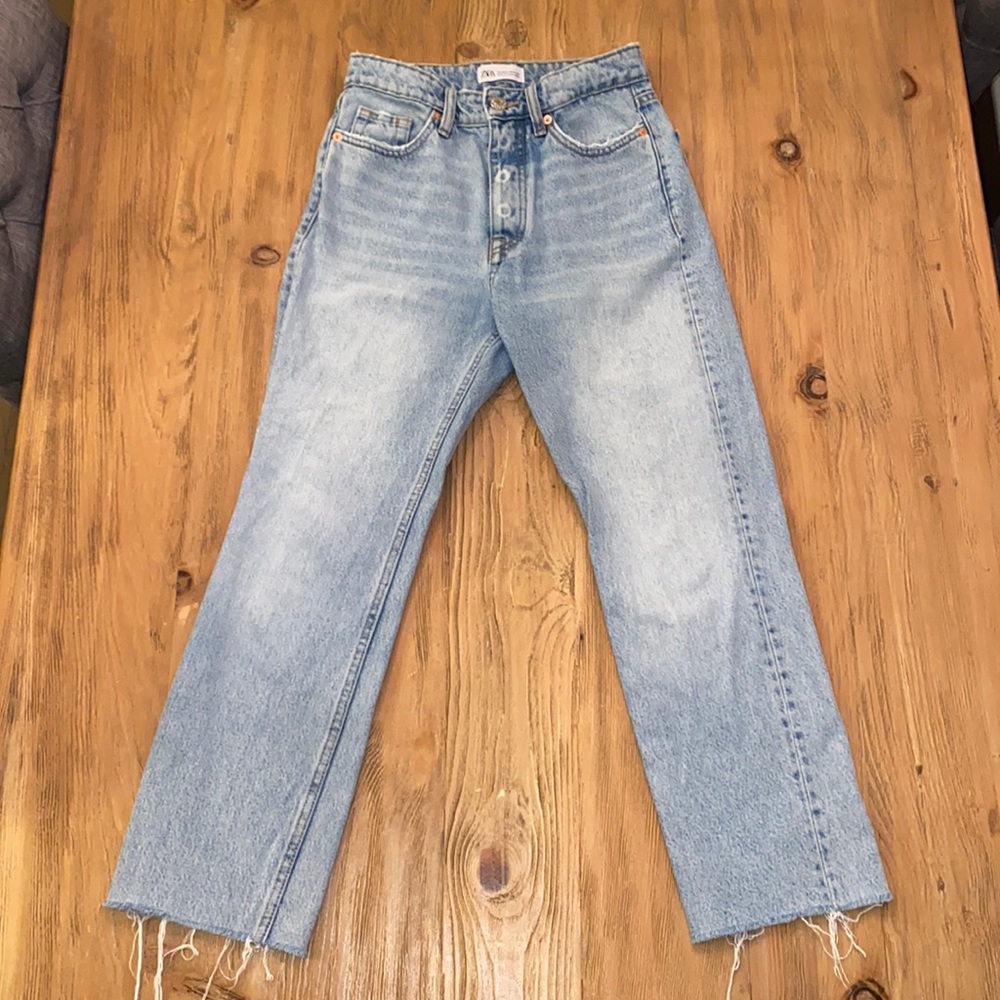 Zara high rise mom jeans